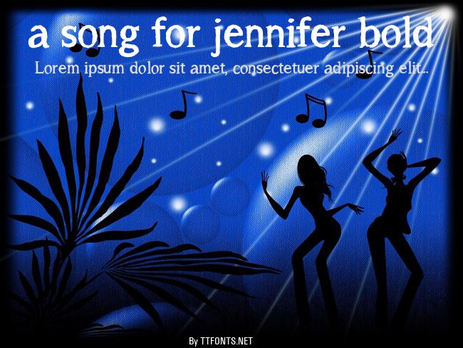 a song for jennifer bold example